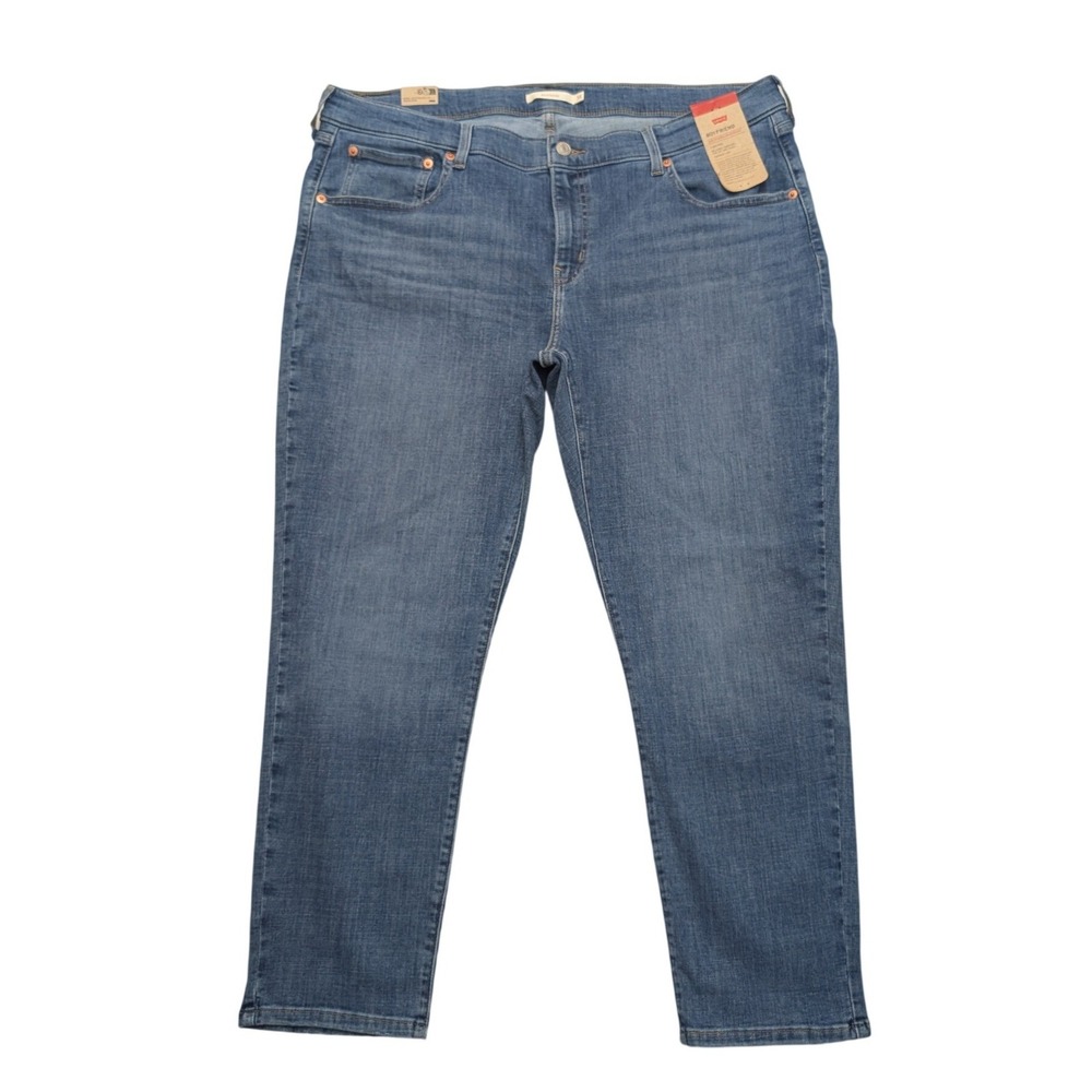 NWT Levis Boyfriend Jeans Womens 34 Blue Medium Wash Relaxed Tapered 19887-0225